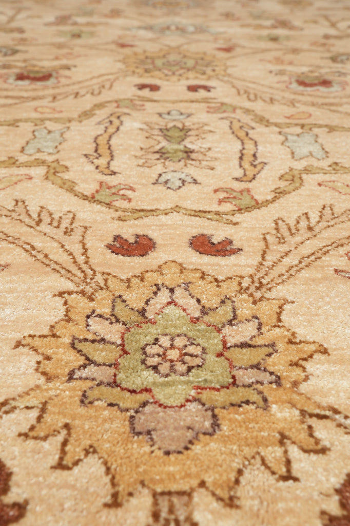 7.11 x 10 Beige and Gold Chobi Zigler Carpet #F-4318