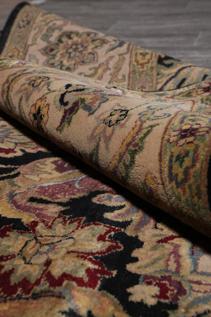 8 x 11 English Floral Quality Jaipur Wool Rug Black #PIX-4770