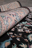 Load image into Gallery viewer, 7.9 x 9.6 Paradise Birds Design Handmade Wool Rug Black #F-4520