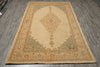 Load image into Gallery viewer, 6 x 9.5 Ivory Ferahan Chobi Peshawar Handmade Rug 20248
