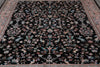 Load image into Gallery viewer, 7.9 x 9.6 Paradise Birds Design Handmade Wool Rug Black #F-4520