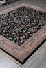 Load image into Gallery viewer, 7.9 x 9.6 Paradise Birds Design Handmade Wool Rug Black #F-4520