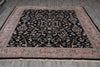 Load image into Gallery viewer, 7.9 x 9.6 Paradise Birds Design Handmade Wool Rug Black #F-4520