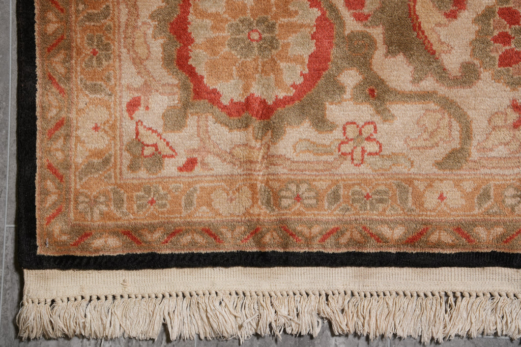 8 x 9.9 Clearance Sale Quality Wool Hand-Knotted Agra Rug Black #PIX-14814