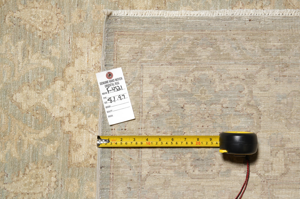 8.1 x 9.7 Neutrals New Hanmdade Pakistan Zigler Chobi Peshawar Rug #F-4321