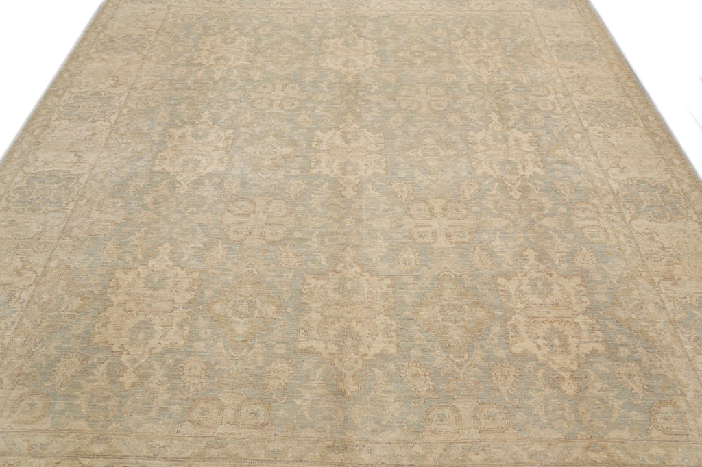 8.1 x 9.7 Neutrals New Hanmdade Pakistan Zigler Chobi Peshawar Rug #F-4321