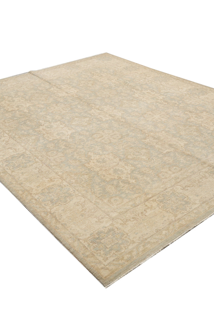 8.1 x 9.7 Neutrals New Hanmdade Pakistan Zigler Chobi Peshawar Rug #F-4321