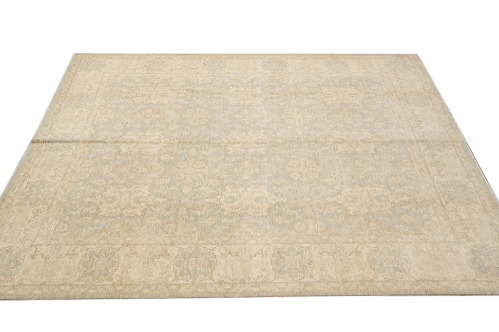 8.1 x 9.7 Neutrals New Hanmdade Pakistan Zigler Chobi Peshawar Rug #F-4321