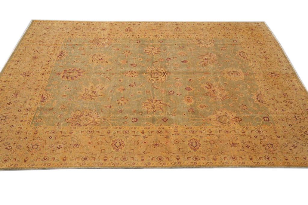 8 x 10  New Zigler Chobi Rug Handmade In Pakistan Warm Colors #F-4322