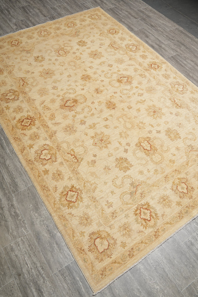 6 x 9 Ivory Chobi Peshawar Rug #PIX-20233