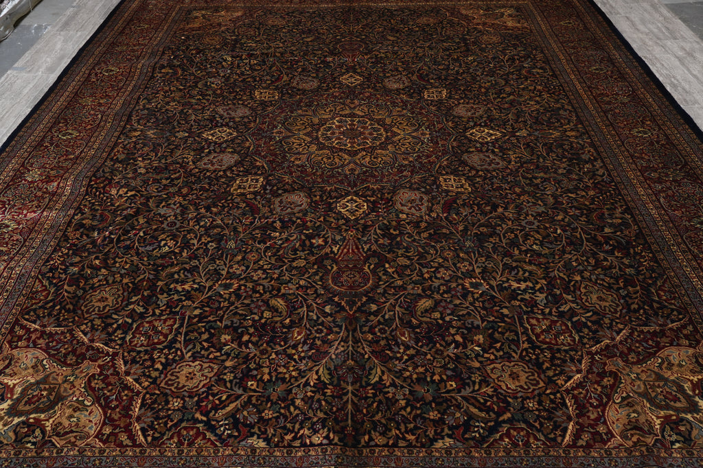 10 x 14 Fine Handmade Sheik Safi Black Rug #PIX-10257