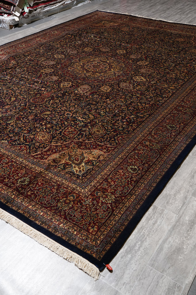 10 x 14 Fine Handmade Sheik Safi Black Rug #PIX-10257