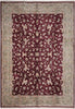 Load image into Gallery viewer, 10 x 14 Fine Quality Handmade  Rug Wool and Silk Burgundy Green