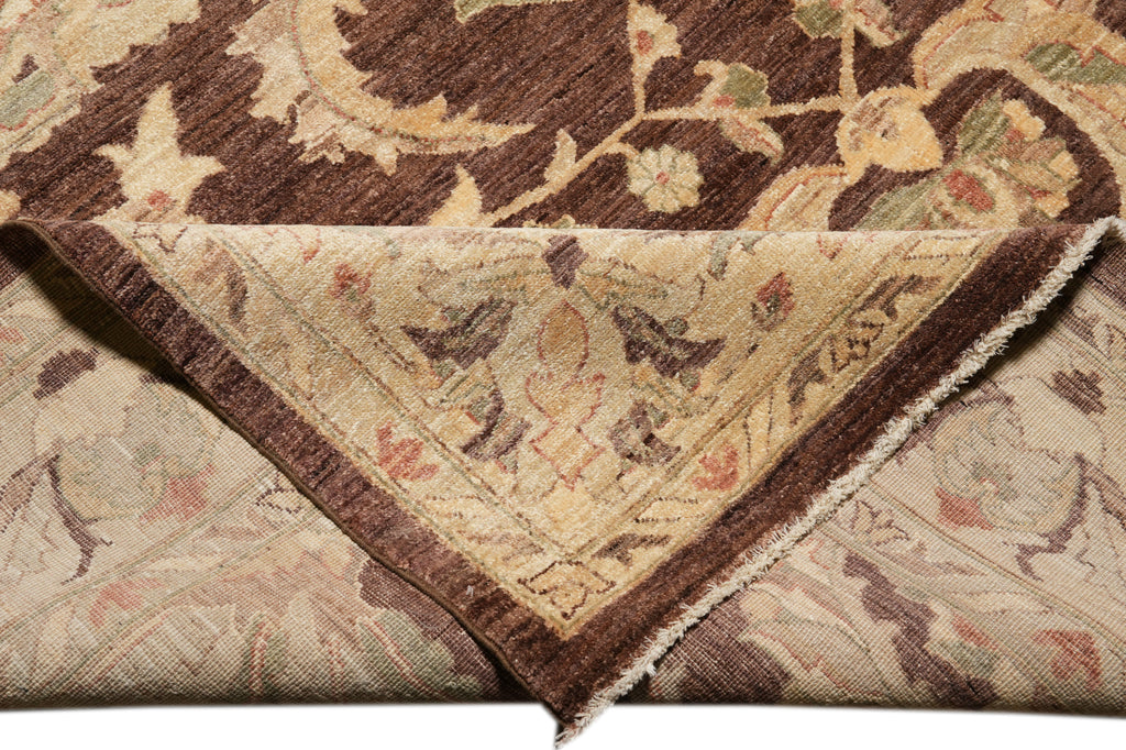 8 x 10 Dark Brown Zigler Chobi Peshawar Rug #F-4324