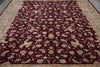 Load image into Gallery viewer, 10 x 14 Fine Quality Handmade  Rug Wool and Silk Burgundy Green #F-5416