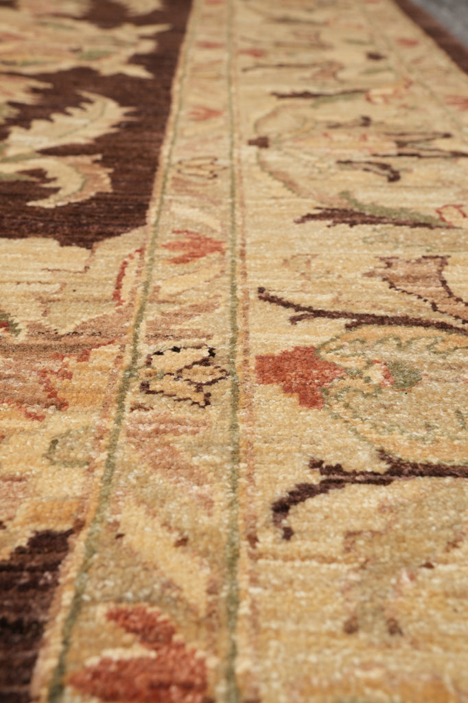 8 x 10 Dark Brown Zigler Chobi Peshawar Rug #F-4324