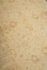 Load image into Gallery viewer, A close-up of a beige area rug with a faded, distressed floral and scroll pattern in muted tan and brown tones.