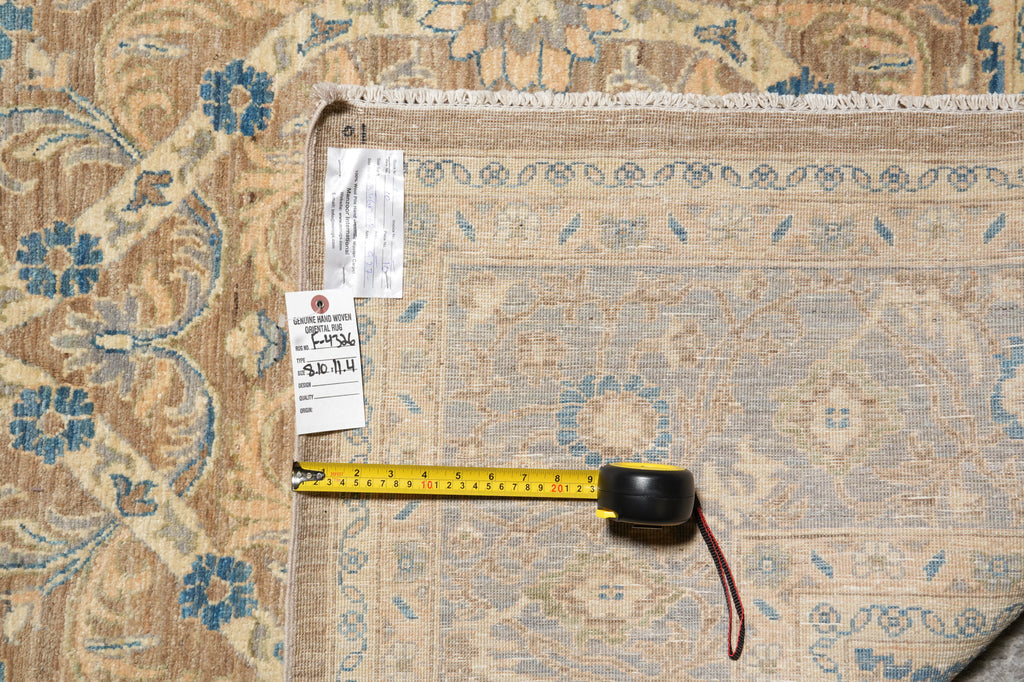 8.10 x 11.4 Finer Quality Wool Dense Weave Zigler Chobi Peshawar Rug Neutral Details #F-4326