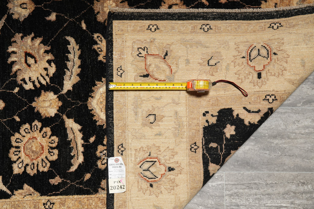 5.9 x 9 Black Chobi Peshawar Zigler Rug 20242