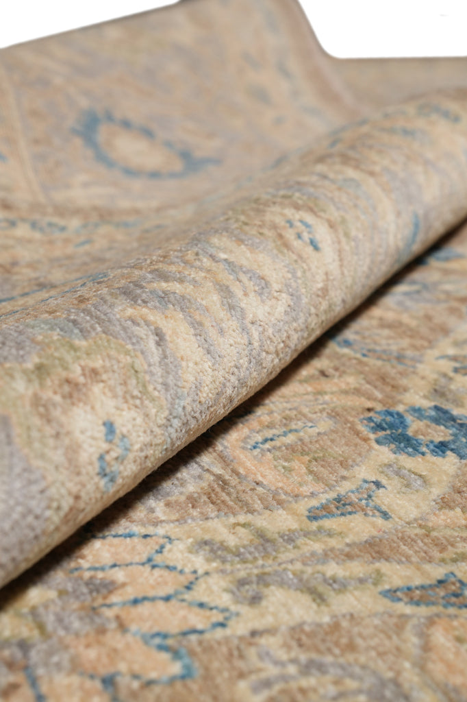 8.10 x 11.4 Finer Quality Wool Dense Weave Zigler Chobi Peshawar Rug Neutral Details #F-4326