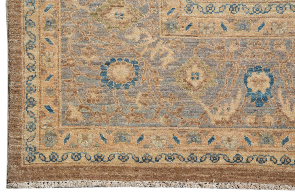 8.10 x 11.4 Finer Quality Wool Dense Weave Zigler Chobi Peshawar Rug Neutral Details #F-4326