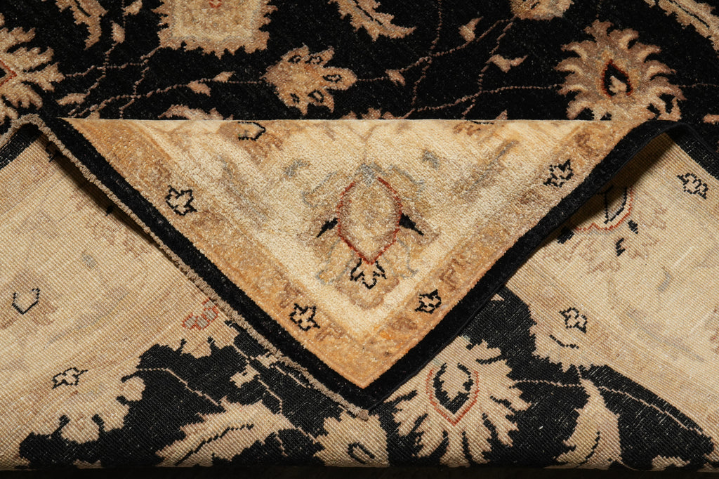 5.9 x 9 Black Chobi Peshawar Zigler Rug 20242