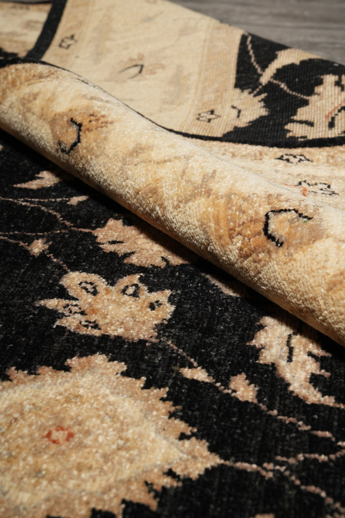 5.9 x 9 Black Chobi Peshawar Zigler Rug 20242