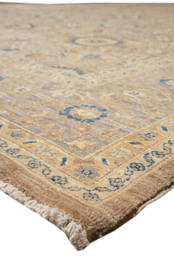 8.10 x 11.4 Finer Quality Wool Dense Weave Zigler Chobi Peshawar Rug Neutral Details #F-4326
