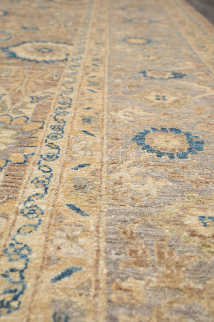 8.10 x 11.4 Finer Quality Wool Dense Weave Zigler Chobi Peshawar Rug Neutral Details #F-4326