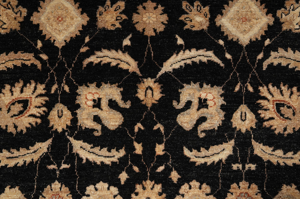5.9 x 9 Black Chobi Peshawar Zigler Rug 20242