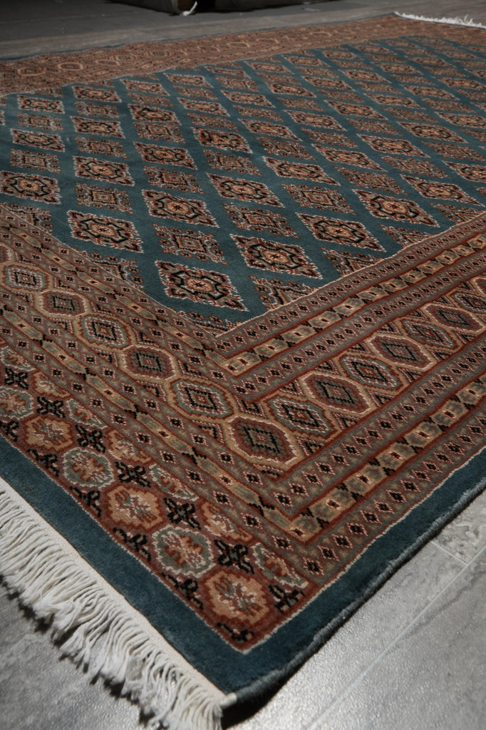 5 x 8 Jaldar Bokhara Rug GREEN - Pakistan #B-78243