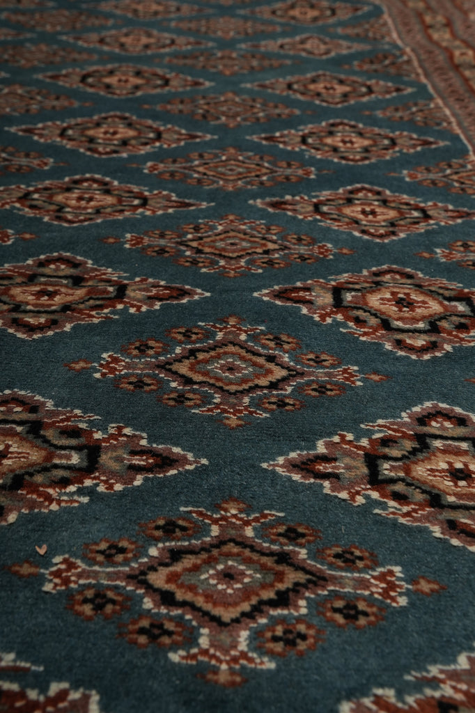 5 x 8 Jaldar Bokhara Rug GREEN - Pakistan #B-78243