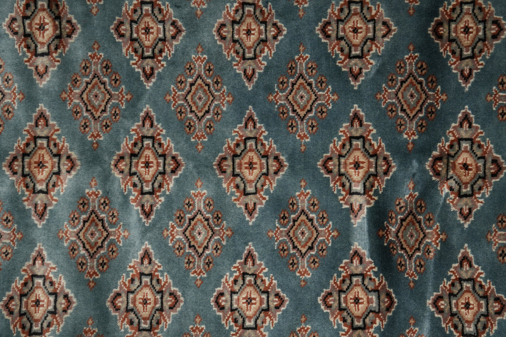 5 x 8 Jaldar Bokhara Rug GREEN - Pakistan #B-78243