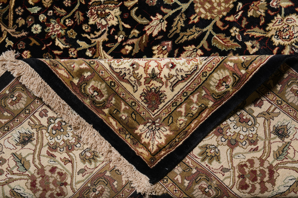 8.8 x 11.9 Fine Quality Hand-Knotted Rug Black #PIX-10233