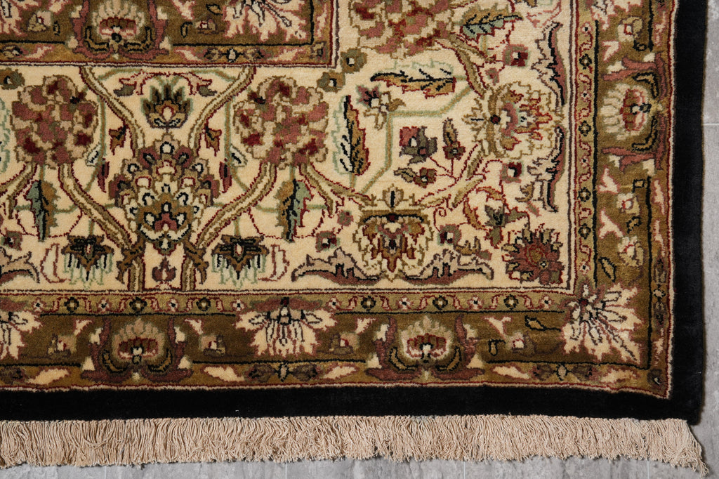8.8 x 11.9 Fine Quality Hand-Knotted Rug Black #PIX-10233