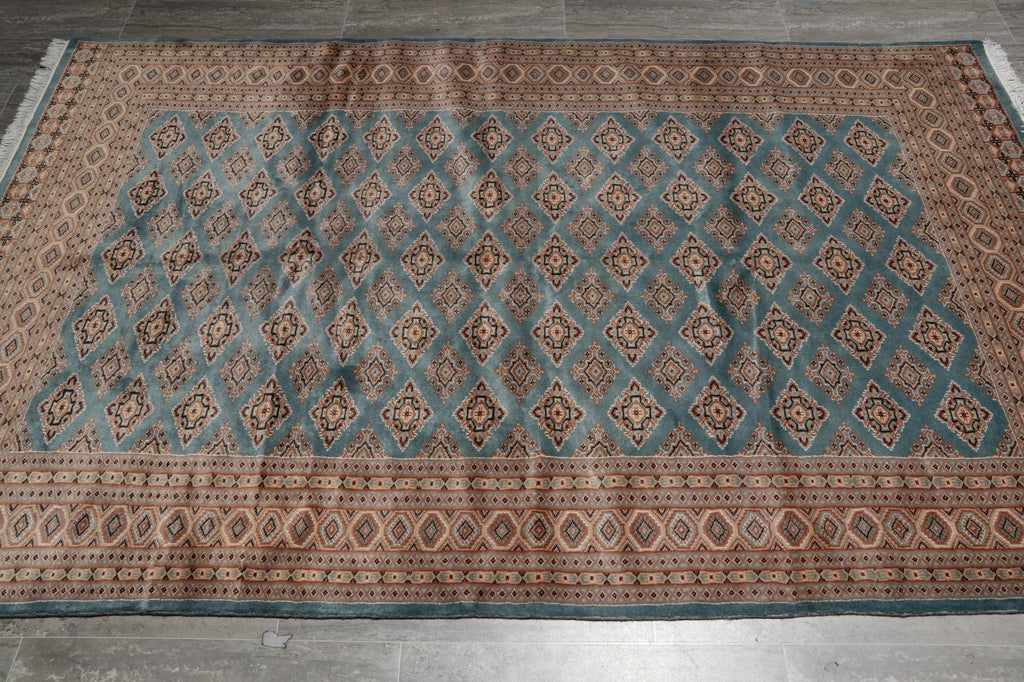 5 x 8 Jaldar Bokhara Rug GREEN - Pakistan #B-78243