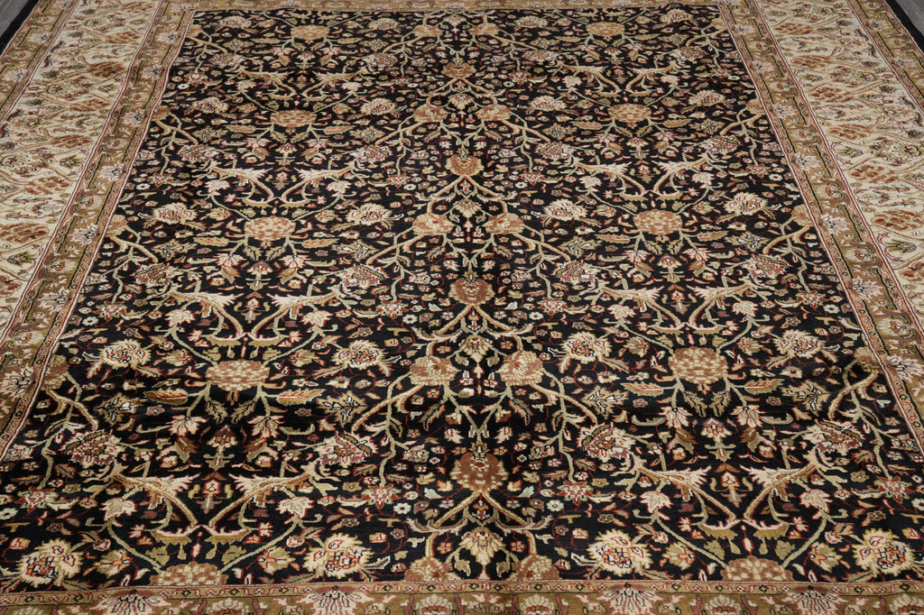 8.8 x 11.9 Fine Quality Hand-Knotted Rug Black #PIX-10233