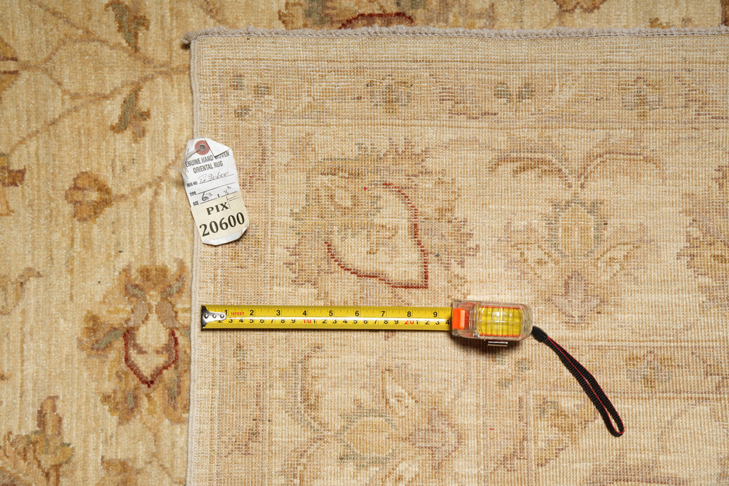 6 x 9 Hand-Knotted Beige Chobi Peshawar Rug #PIX-20600