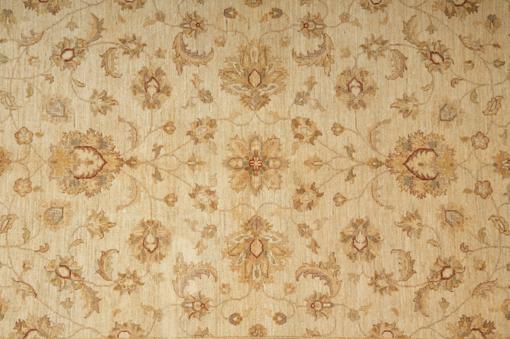 6 x 9 Hand-Knotted Beige Chobi Peshawar Rug #PIX-20600