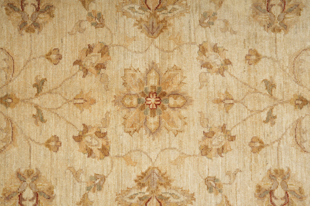 6 x 9 Hand-Knotted Beige Chobi Peshawar Rug #PIX-20600