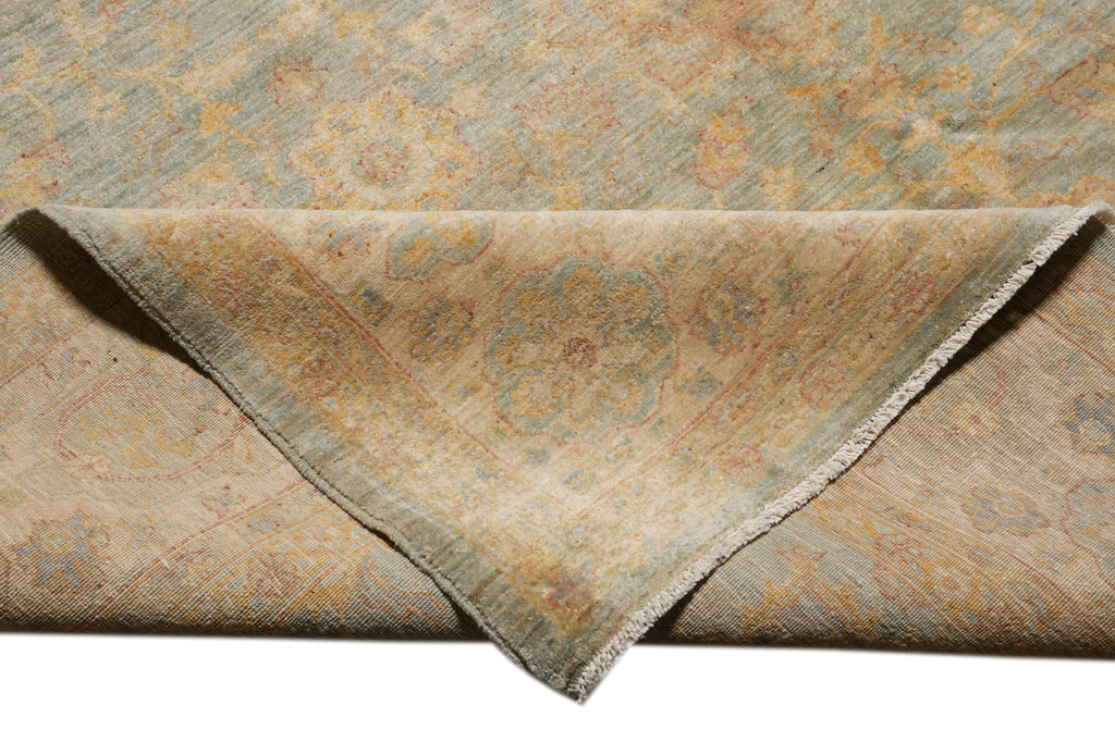 8 x 9.9 Warm Neutral Colors New Natural Wool Carpet Chobi Peshawar Rug #F-4329