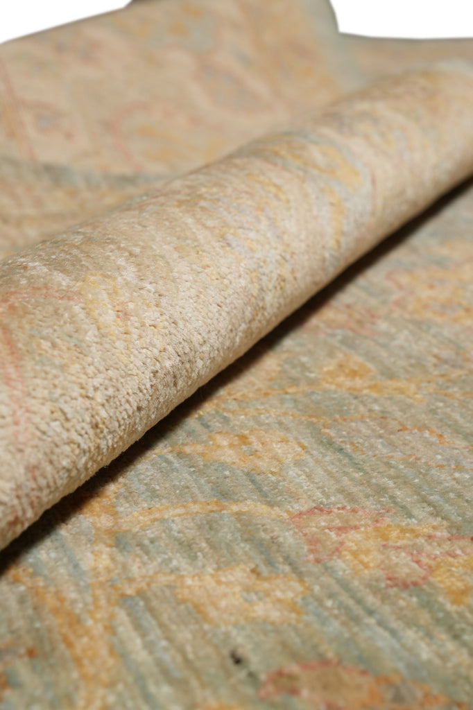 8 x 9.9 Warm Neutral Colors New Natural Wool Carpet Chobi Peshawar Rug #F-4329