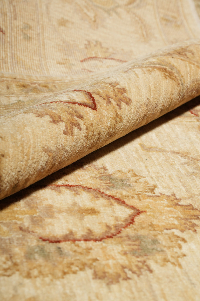 6 x 9 Hand-Knotted Beige Chobi Peshawar Rug #PIX-20600