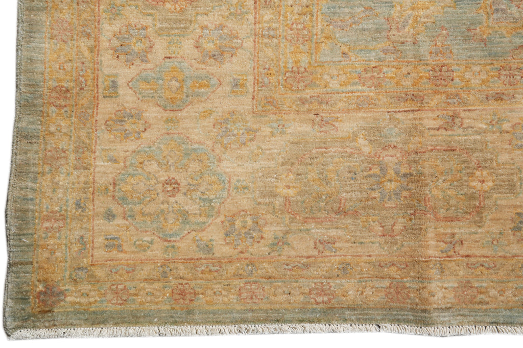 8 x 9.9 Warm Neutral Colors New Natural Wool Carpet Chobi Peshawar Rug #F-4329