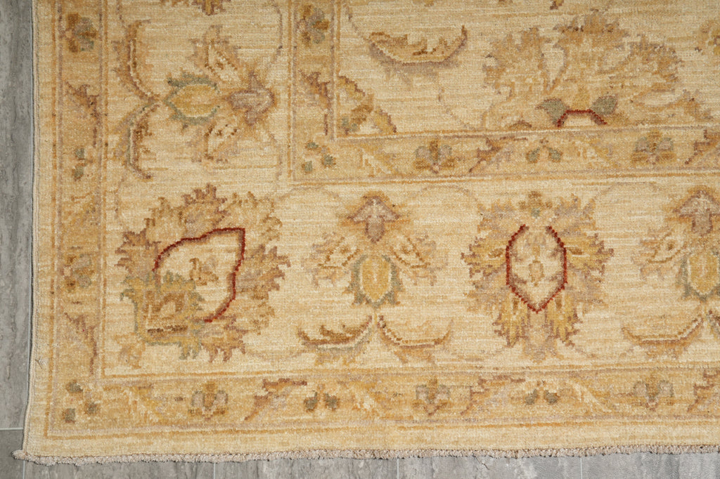6 x 9 Hand-Knotted Beige Chobi Peshawar Rug #PIX-20600