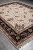 Load image into Gallery viewer, 9 x 12 High Quality Wool and Silk Hand-Knotted Rug Ivory Black #PIX-5948