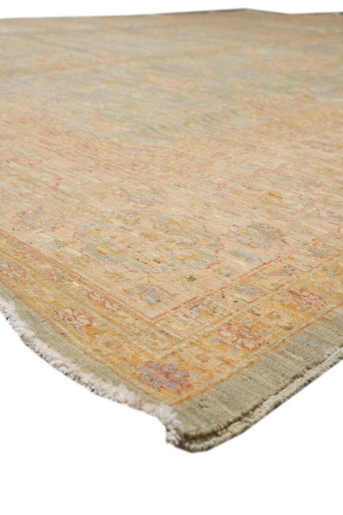 8 x 9.9 Warm Neutral Colors New Natural Wool Carpet Chobi Peshawar Rug #F-4329