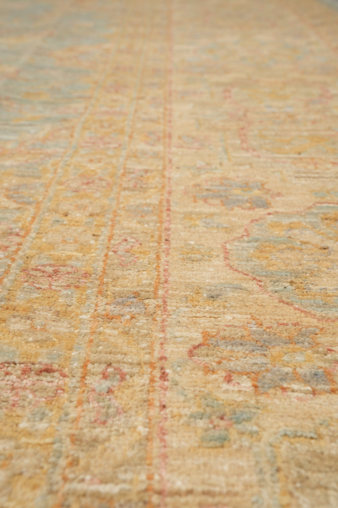 8 x 9.9 Warm Neutral Colors New Natural Wool Carpet Chobi Peshawar Rug #F-4329