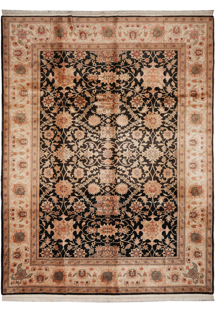 9 x 11.5 Quality Hand-Knotted New Zigler Rug Black