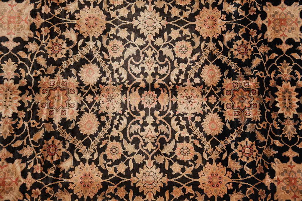 9 x 11.5 Quality Hand-Knotted New Zigler Rug Black #F-4522
